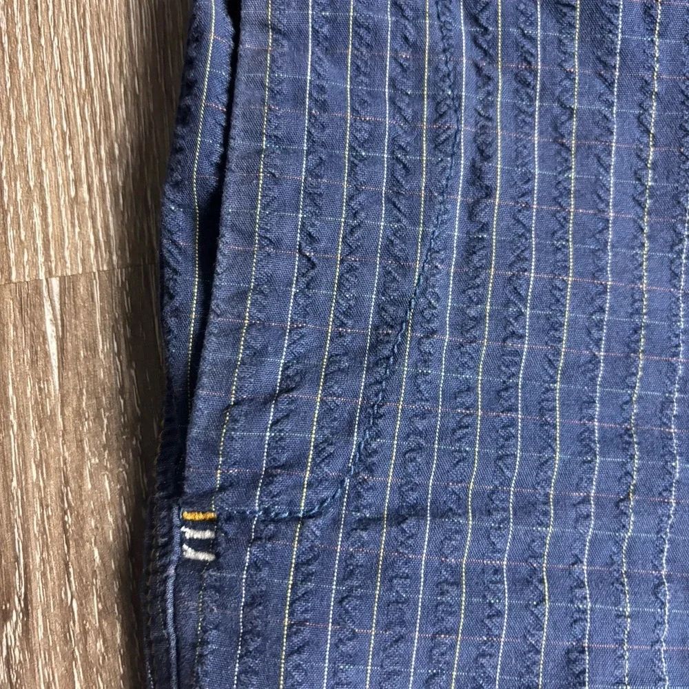 Tommy Bahama Men's 40 Relax‎ Cotton Textured Multicolor Thread Check Blue Shorts